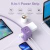 Power Strip with USB, TOPREK 10 FT Extension Cord with Flat Plug, 5 AC Outlet 4 USB, Compact Desk Charging Station for Home Office, Dorm, Hotel, Travel, 700J Surge Protection view 2