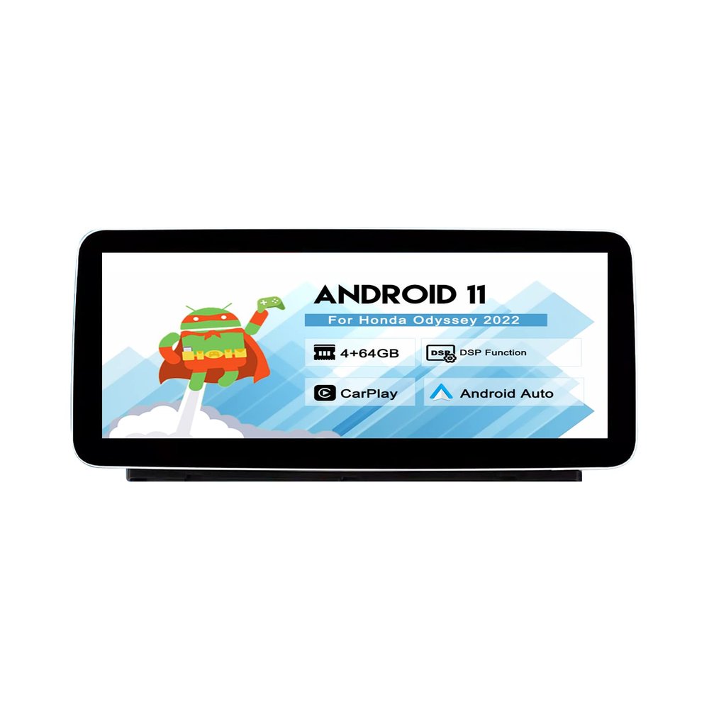 MOOKAKA Car Stereo Android 11 Tesla Style Touchscreen Navigation Head Unit for Honda Odyssey 2022,Bluetooth WiFi 4G FM/AM Radio Support Carplay SWC DSP(4+64G)