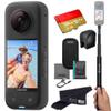 Insta360 X3 - Waterproof 360 Action Camera with 1/2" 48MP Sensors, 5.7K 360 HDR Video, 72MP 360 Photo, 4K Single-Lens, 2.29" Touchscreen, AI Editing |Bundle Includes Selfie Stick,Lens Cap&128GB view 1