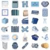 Stickers Aesthetic Waterproof Laptop Stickers Decals for Water Bottle Vintage Scrapbook Stickers for Journals Supplies Journal Planners (Cream Blue) view 3
