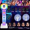 ZLPOWER Photo Booth for iPad 10.2" 10.9'' 11'' 12.9'' Photobooth Machine Stand Shell Selfie Adjustable Machine Custom Logo with RGB LED Ring Light and Honeycomb Case for Wedding Rental Events view 4