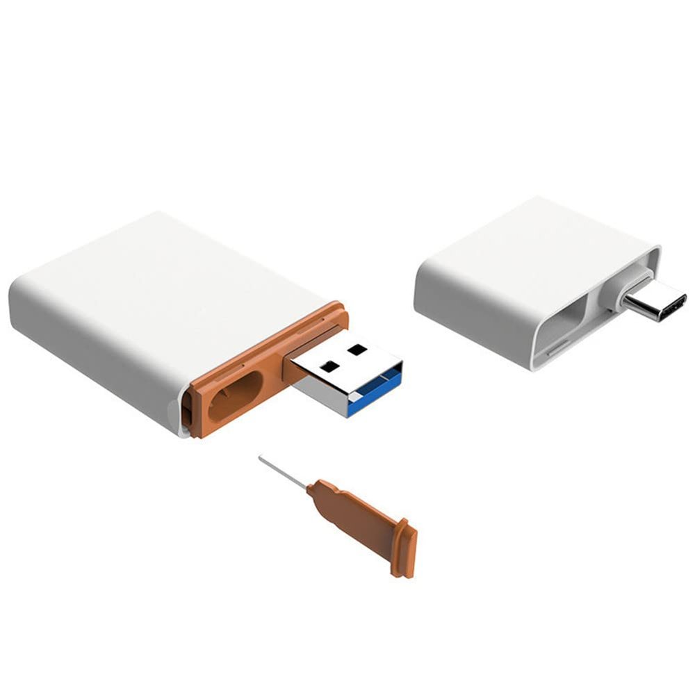 2-in-1 TF nCARD NM Nano Memory Card USB 3.1 Type-C Card Reader