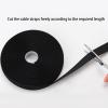 65 Ft x 3/4 Inch Hook and Loop Straps with 100 Metal Buckles, Nylon Fastening Cable Ties Adjustable Cinch Strap, Cut-to-Length, Black view 4