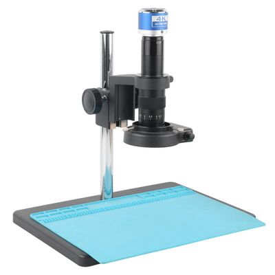 BAHCCE Lab Microscope Slides 12MP 1080P Freely Adjustable Stand Video Industrial Microscope 180X 300X Zoom Lens Microscope Parts (Color : A, Size : 180X)
