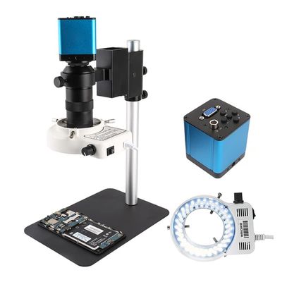 BAHCCE Lab Microscope Slides Digital Microscope Set 130X C Mount 4K 48MP HDMI USB 60FPS Industrial Camera with Led Light Microscope Parts (Color : SC5-16MP VGA Set)