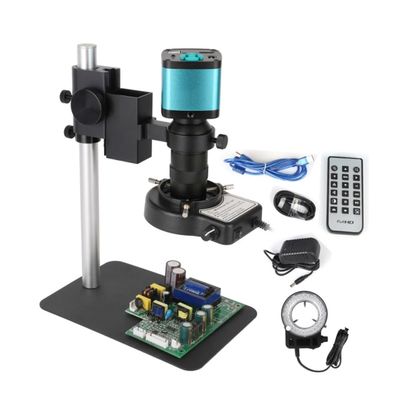 BAHCCE Lab Microscope Slides Industrial Digital Video Microscope Camera Zoom 130X C-Mount Lens with Ring Light Microscope Parts (Color : 48MP HDMI A)