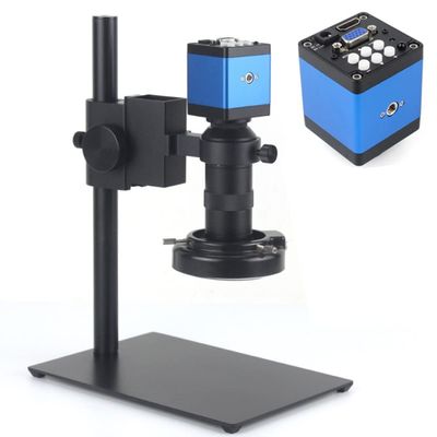 BAHCCE Lab Microscope Slides 48MP 4K 2K HDMI Industrial Digital Video Microscope Camera Zoom 130X C-Mount Lens USB LED Ring Light Microscope Parts (Color : 13MP HDMI VGA)