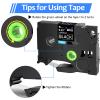 USUPERINK 1PK Compatible for Brother P-Touch Label Maker Tape TZe-315 TZ-315 TZe315 TZ315 White on Black 6mm 1/4 inch 0.23'' x 26.2ft Laminated TZe TZ Label Tape for PT-D210 D400 D600 H100 H110 view 3