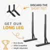 EZISE Universal TV Stand Legs for 35-75 Inch LCD/LED/OLED TVs, Tabletop TV Mount Base with 7 Height Levels, Heavy Duty Steel Frame TV Feet Holds up to 120lbs, Max VESA 800x400mm view 2
