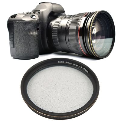 Black Diffusion 1/4 Filter, Mist Cinematic Effect Filter with 18 Multi Layer Coatings Scratch for Video Vlog Photography(67mm)