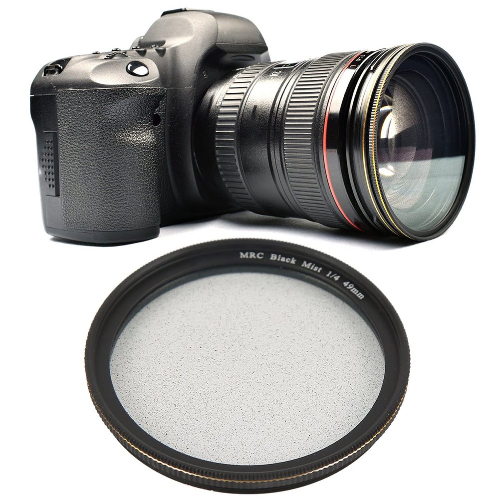 Black Diffusion 1/4 Filter, Mist Cinematic Effect Filter with 18 Multi Layer Coatings Scratch for Video Vlog Photography(67mm)