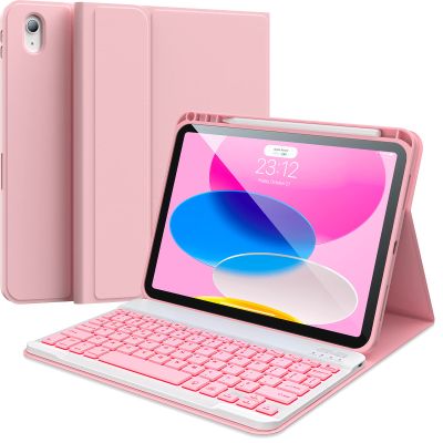 ALIWLHOF Keyboard Case for iPad (A16) 11th Generation 11 inch 2025&10th Gen 10.9 inch 2022 Backlit Magic-Style Keyboard with Multi-Touch Trackpad (Pink)