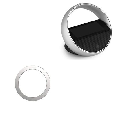 BoxWave Smart Gadget Compatible with Bang & Olufsen Beoremote Halo - MagnetoSafe Ring, Add Magnet Functionality Adhesive Alloy - Metallic Silver