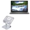 BoxWave Stand and Mount Compatible with Dell Latitude 14 Chromebook (7410) - Executive VersaView Laptop Stand, Ergonomic Adjustable Viewing Angle Metallic Riser - Metallic Silver view 1