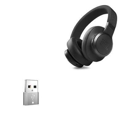 BoxWave Adapter Compatible with JBL Live 660NC - USB-A to C PortChanger (5-Pack), Type-C OTG Convert Charging Data Adapter - Metallic Silver