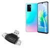 BoxWave Smart Gadget Compatible with vivo V23e - AllReader SD Card Reader, microSD Card Reader SD Compact USB - Jet Black view 1