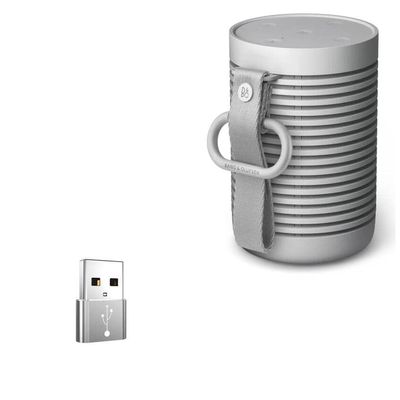 BoxWave Adapter Compatible with Bang & Olufsen Beosound Explore - USB-A to C PortChanger (5-Pack), Type-C OTG Convert Charging Data Adapter - Metallic Silver