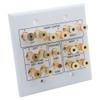 2 Gang Copper Metal Spring Clip Solid Style 7.2 Speaker Wall Plate view 1
