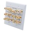 2 Gang Copper Metal Spring Clip Solid Style 7.2 Speaker Wall Plate view 2