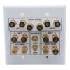2 Gang Copper Metal Spring Clip Solid Style 7.2 Speaker Wall Plate view 3