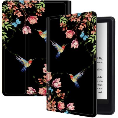 Hummingbird Floral Sakura Case 6" All-New Kindle (11th Generation-2024/2022 Release), Shockproof PU Leather Folding Stand Slim Case with Auto Sleep/Wake for Kindle 11th 2022