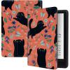 Black Cat Flowers Case 6" All-New Kindle (11th Generation-2024/2022 Release), Shockproof PU Leather Folding Stand Slim Case with Auto Sleep/Wake for Kindle 11th 2022 view 1