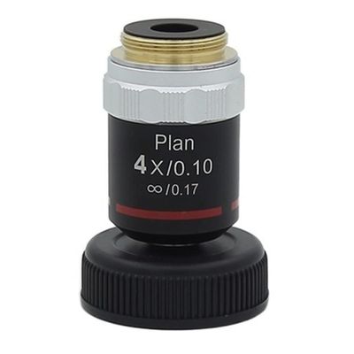 RADHAX Microscope Kit 4X 10X 20X 40X 100X Achromatic Infinity Objective Lens with RMS Mounting Microscope Lens Adapters (Size : 4X)