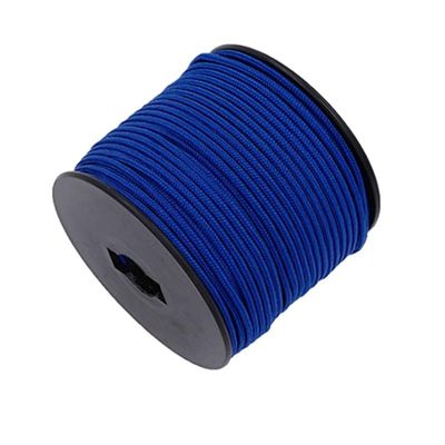 1/8in(3mm) 164ft Nylon Rope Solid Braided Cord 5 Stands Paracord Thin String for Crafts Multipurpose UV Resistant for Tent Garden Clothesline and Outdoor Tarp(Royal Blue)