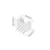 MECCANIXITY 2.0mm Connector 4 Pin Male Adapter Right Angle Pin Header White Socket for Wire to Board Connection, 50 Pack view 2