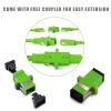 Bangun (30m - 2Pack) SC/APC to SC/APC Fiber Optic Internet Cable, Armored Single Mode Patch Cable, Fiber Optic Jumper Optical Patch Cord - SIMPLEX - 9/125um - OS1/OS2 Compatible, LSZH White view 4