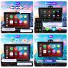 EZoneTronics Portable-Apple-Carplay & Android-Auto-Screen for Cars,Support Dash or Windshield Mounted, Mirror Link/GPS/FM/Siri/Google view 4
