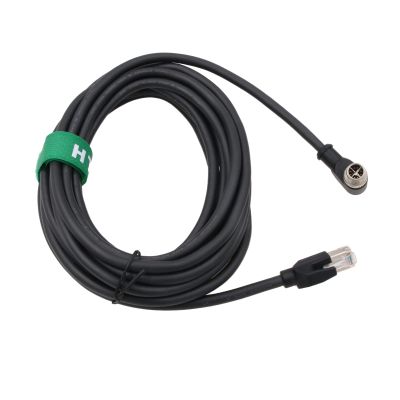 HangTon Gigabit Ethernet M12 8 Pin X-Code RJ45 CAT 6A Network Data Cable for Microscan Hawk MV-4000 Keyence Cognex Basler Sensor Automation Shield Waterproof 3m