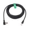 HangTon Gigabit Ethernet M12 8 Pin X-Code RJ45 CAT 6A Network Data Cable for Microscan Hawk MV-4000 Keyence Cognex Basler Sensor Automation Shield Waterproof 3m view 2