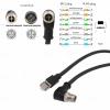 HangTon Gigabit Ethernet M12 8 Pin X-Code RJ45 CAT 6A Network Data Cable for Microscan Hawk MV-4000 Keyence Cognex Basler Sensor Automation Shield Waterproof 3m view 3