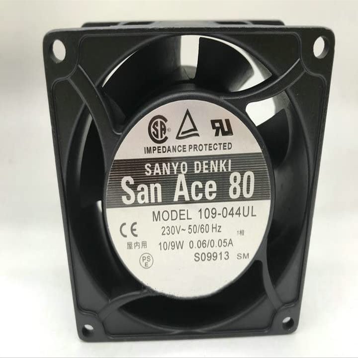 109-044UL AC230V 10/9W 0.06/0.05A 8042 8cm 2-pin Cooling Fan