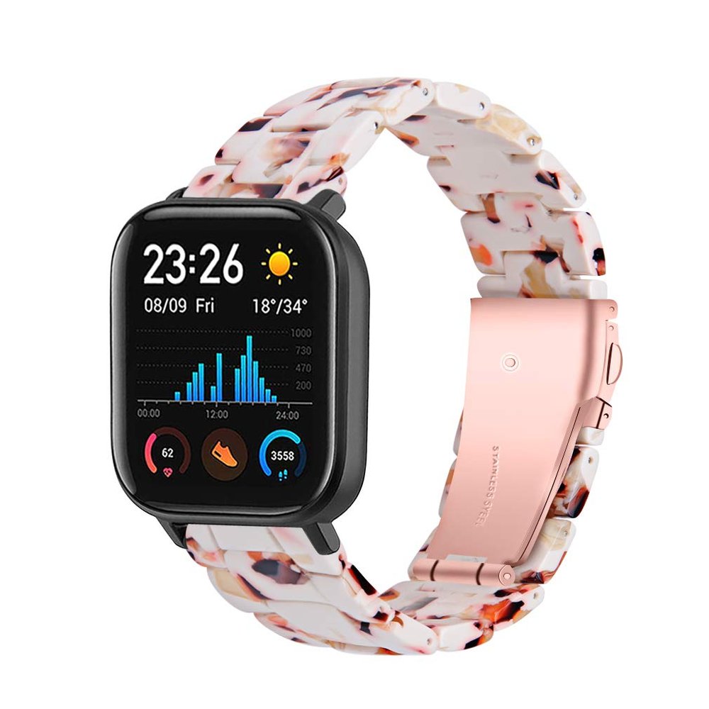FitTurn 22mm Resin Wrist Straps Compatible for AGPTEK LW11/Tensky IDW28/Tensky GTX12/Tensky IDW19/Tensky ID208 Plus Watch Bands, Adjustable Replacement Strap Wristband for AGPTEK Smartwatch (Color 4)