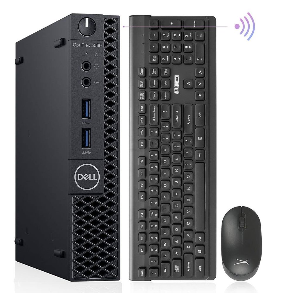 Dell Mini PC Windows 11 OptiPlex 3060 Micro PC Mini Computers, Intel Hexa-Core i5-8500T, 8GB DDR4 Ram 256GB NVMe M.2 SSD, AX210 Built-in WiFi 6e Ready HDMI, Altec Wireless Keyboard Mouse (Renewed)