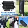 Dprofy New Play 2 Rounds of Golf, 2Pcs Magnetic Bluetooth Golf Speaker Golf Cart Speaker, Stereo Sound Portable Pro Wireless Waterproof Speaker with Rich Bass, Golf Accessories Golf Gifts (with Light) view 4