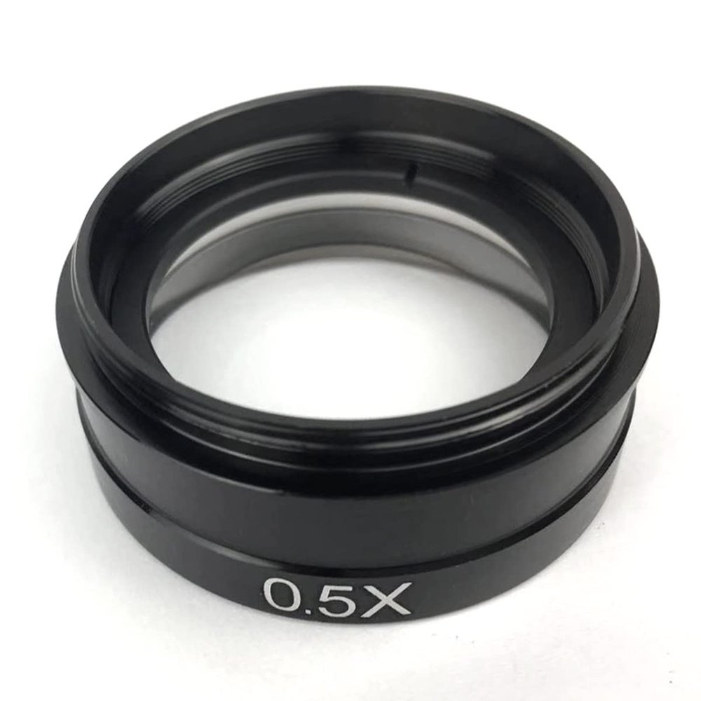 RADHAX Microscope Kit 0.3X 0.5X 2.0X Industry Video Microscope Camera Objective Lens Microscope Lens Adapters (Color : 0.5X 2X)