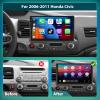 2G+64G Car Stereo for Honda Civic 2006-2011 with Wireless Apple Carplay Android Auto,10.1 Inch Android Touchscreen Car Radio with GPS,Bluetooth,FM/RDS Radio,Mirror Link,HiFi + AHD Backup Camera view 2