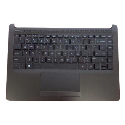 LTPRPTS Replacement Laptop Upper Case Palmrest Backlit Keyboard Touchpad Assembly Part for HP 14-CF 14Z-DK 14S-CF 14S-DK 14-DF L24817-001 Black