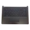 LTPRPTS Replacement Laptop Upper Case Palmrest Backlit Keyboard Touchpad Assembly Part for HP 14-CF 14Z-DK 14S-CF 14S-DK 14-DF L24817-001 Black view 1