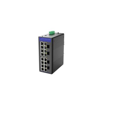 16x10/100/1000Base-T + 4x100/1000Base-X SFP 16xPoE Gigabit PoE Industrial Switch