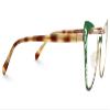 VOOGLAM Green Metal Cat Eye Blue Light Blocking Glasses, Fashion Glasses Frame for Women Anti Eyestrain & UV view 3