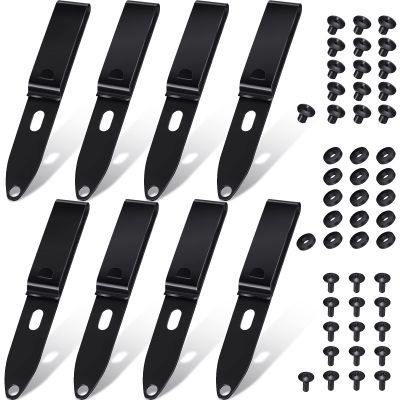 Lanties 8 Pcs Holster Belt Clips Knife Belt Clip Holster Hardware Adjustable Molle Adapter with Screws for Outdoor(4.13 x 0.63 Inch,Style 2)