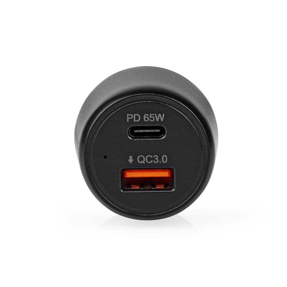 NEDIS Auto-Ladegert 65 W 2.0 3.0 3.25 A - Anzahl der Ausgnge: 2, Port Type: USB-A/USB-C, Automatische Spannungs