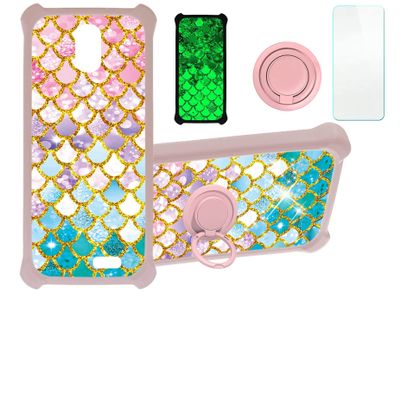 jioeuinly Mint Mist Mm5414g Case Compatible with Mint Mist Mm5414g Phone Case Cover [with Tempered Glass Screen Protector][Hard PC + Soft Silicone][Gold Glitter+Luminous] JSF-YL