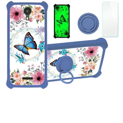 jioeuinly ATT Radiant Core Case Compatible with ATT Radiant Core Phone Case Cover [with Tempered Glass Screen Protector][Hard PC + Soft Silicone][Luminous Effect] YGL-LHD