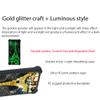 jioeuinly Lush Mint Lm5424g Case Compatible with Lush Mint Lm5424g Phone Case Cover [with Tempered Glass Screen Protector][Hard PC + Soft Silicone][Gold Glitter+Luminous] JSH-TT view 3