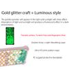 jioeuinly Case for TCL 4X 5g Case Compatible with TCL 4X 5g T601dl Phone Case Cover [with Tempered Glass Screen Protector][Hard PC + Soft Silicone][Gold Glitter+Luminous] JSF-YL view 3